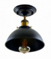 Ceiling Light Industrial Retro Metal Flush Mount Black 14cm x 4cm