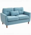 Modern Chic Loveseat with Armrest Spring Padding for Home Office