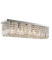 Modern Crystal Ceiling Light Square Crystal Chandelier E14 Base, Silver