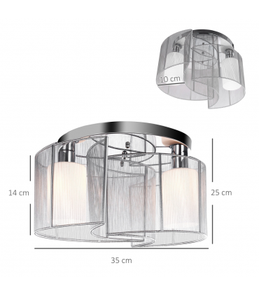 Modern Design Mini Style Flush Mount Ceiling Light with Flush Metal White