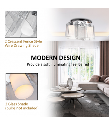 Modern Design Mini Style Flush Mount Ceiling Light with Flush Metal White