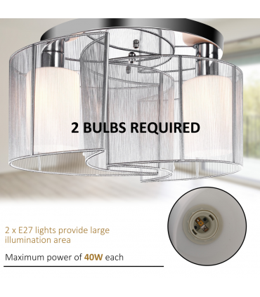 Modern Design Mini Style Flush Mount Ceiling Light with Flush Metal White