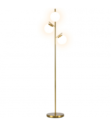 Modern Floor Lamp for Living Room Bedroom, 3 Light Tree Standing Lamp, Gold