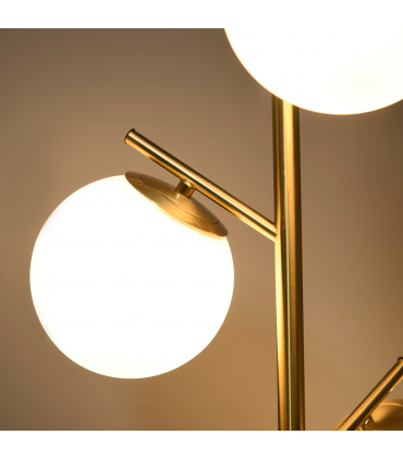 Modern Floor Lamp for Living Room Bedroom, 3 Light Tree Standing Lamp, Gold