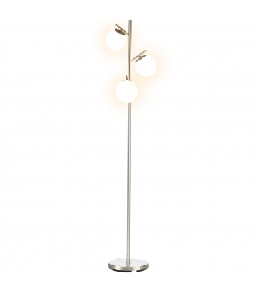 Modern Floor Lamp for Living Room Bedroom, 3 Light Tree Standing Lamp, Silver