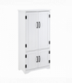 Modern Freestanding Storage Hutch Furniture with 2 Large Doors and 2 Small Doors