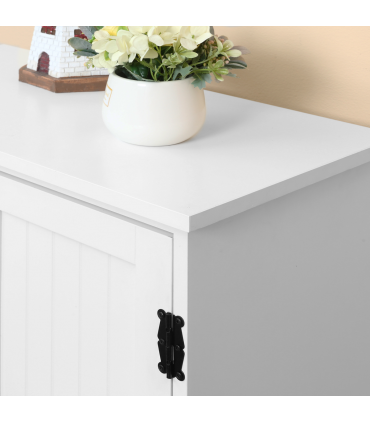 Modern Freestanding Storage Hutch Furniture with 2 Large Doors and 2 Small Doors