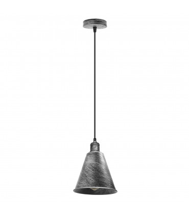 Pendant Lights Modern Hanging Cone Shaped Pendant Light Fixture Brushed Silver