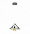 Modern Industrial Loft Chrome Ceiling Pendant Light Metal Cone Shape Shade Indoor Hanging Light