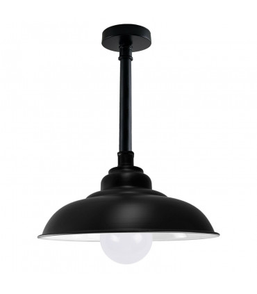 Ceiling Light Black Iron Metal Modern Industrial Curved Lampshade