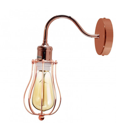 Metal Rose Gold Modern Industrial Wall Mounted Light Indoor Rustic Sconce Lamp
