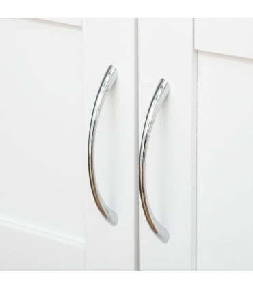 Modern Kitchen Trolley Rolling Island Storage Cart Drawer 9 Bottle Rack White