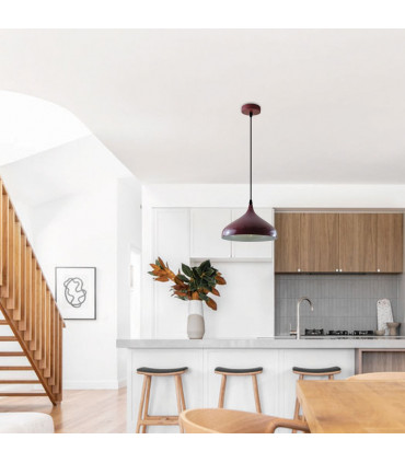 Metal Modern Mosque Burgundy Hanging Pendant Ceiling Lamp Lighting UK E27 31cm