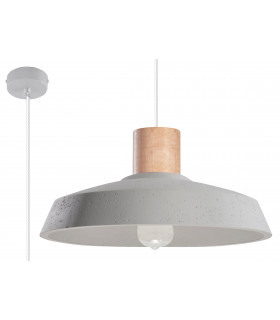 Modern Pendant lamp AFRA Concrete/Wood Loft Design LED E27