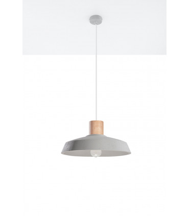 Modern Pendant lamp AFRA Concrete/Wood Loft Design LED E27