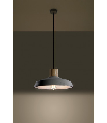 Modern Pendant lamp AFRA Concrete/Wood Loft Design LED E27