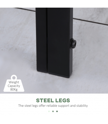 Modern Rectangular 4 Seater Dining Table with Tempered Glass Top