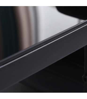 Modern Rectangular 4 Seater Dining Table with Tempered Glass Top