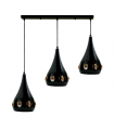 Ceiling Light Shade Modern Retro Industrial Crystal 3Head Hanging Pendant Lights