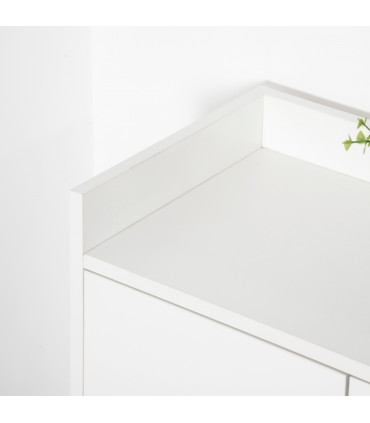 Modern Shoe Cabinet Storage Organizer w/ Doors and Shelves for Entryway