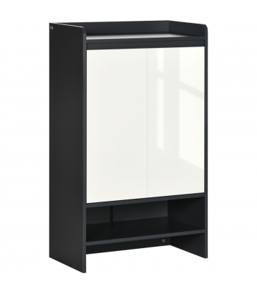 Modern Shoe Cupboard for Hallway with Open Compartment and Adjustable Shelves