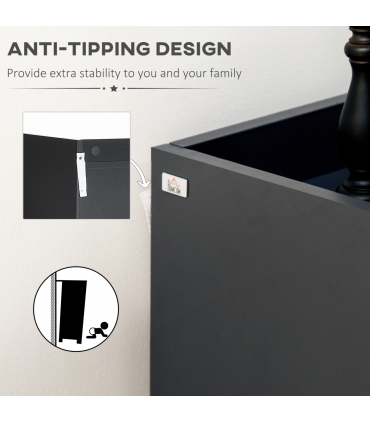 Modern Shoe Cupboard for Hallway with Open Compartment and Adjustable Shelves