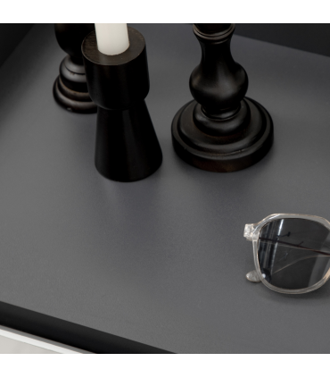 Modern Shoe Cupboard for Hallway with Open Compartment and Adjustable Shelves