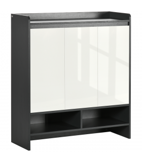 Modern Shoe Cupboard for Hallway with Open Compartment and Adjustable Shelves