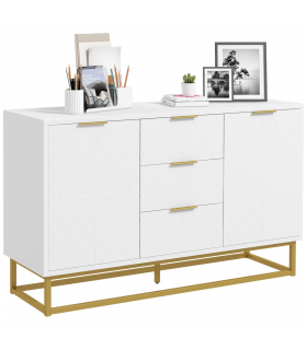 Modern Storage Cabinet Freestanding Cupboard with 3 Drawers for Dining Room