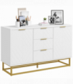 Modern Storage Cabinet Freestanding Cupboard with 3 Drawers for Dining Room