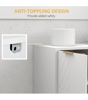 Modern Storage Cabinet Freestanding Cupboard with 3 Drawers for Dining Room