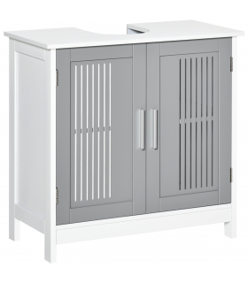 Modern Under Sink Cabinet with 2 Doors, Bathroom Vanity Unit, White