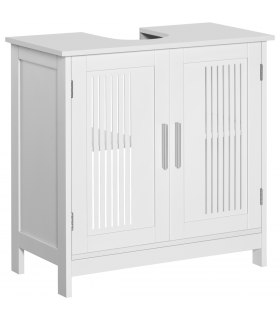 Modern Under Sink Cabinet with 2 Doors, Bathroom Vanity Unit, White