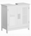 Modern Under Sink Cabinet with 2 Doors, Bathroom Vanity Unit, White
