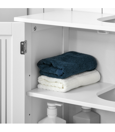 Modern Under Sink Cabinet with 2 Doors, Bathroom Vanity Unit, White