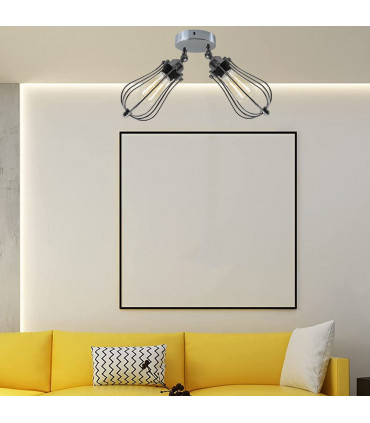 Ceiling Lamp Shade Pendant Light Chrome Metal 60W E27 Indoor IP20 CE RoHS