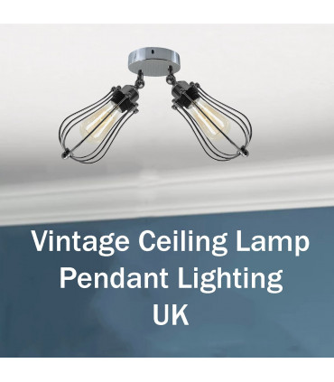 Ceiling Lamp Shade Pendant Light Chrome Metal 60W E27 Indoor IP20 CE RoHS