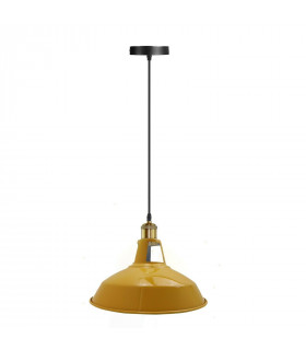 Pendant Lights Yellow Metal + PVC Modern Vintage Industrial Retro Lamp Shade