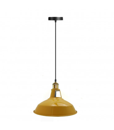 Pendant Lights Yellow Metal + PVC Modern Vintage Industrial Retro Lamp Shade