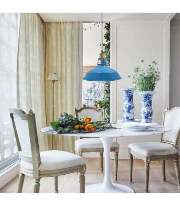 Pendant Lights Blue Metal + PVC Modern Vintage Industrial Retro Ceiling Light