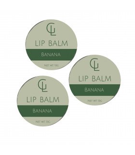 Moisturising Lip Balm - Banana x3 tins