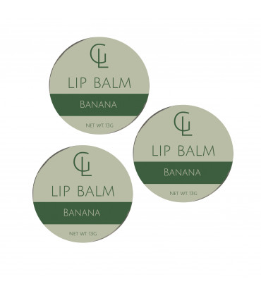 Moisturising Lip Balm - Banana x3 tins