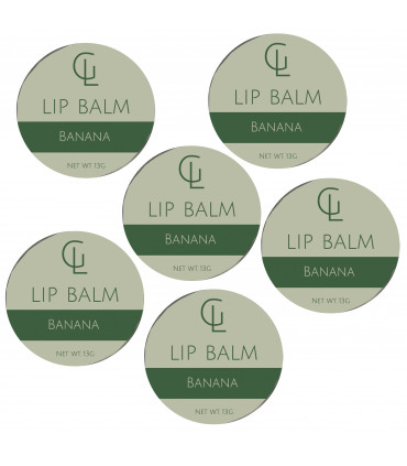 Moisturising Lip Balm - Banana x6 tins