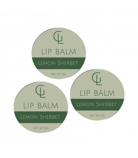 Moisturising Lip Balm - Lemon Sherbet x3 tins