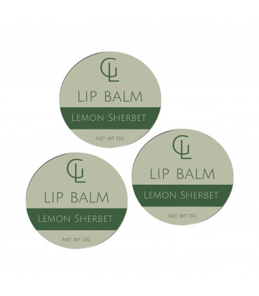 Moisturising Lip Balm - Lemon Sherbet x3 tins