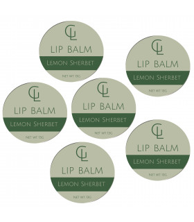 Moisturising Lip Balm - Lemon Sherbet x6 tins