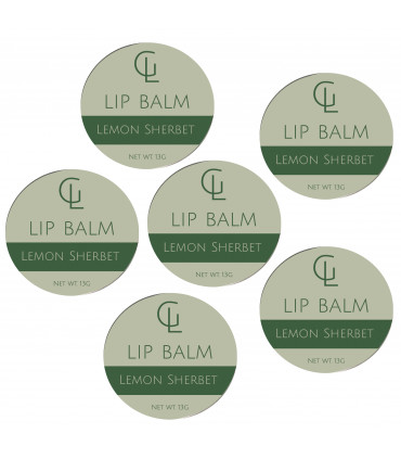 Moisturising Lip Balm - Lemon Sherbet x6 tins