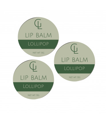 Moisturising Lip Balm - Lollipop x3 tins