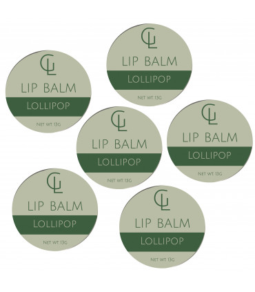 Moisturising Lip Balm - Lollipop x6 tins