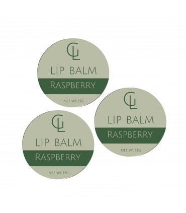 Moisturising Lip Balm - Raspberry x3 tins